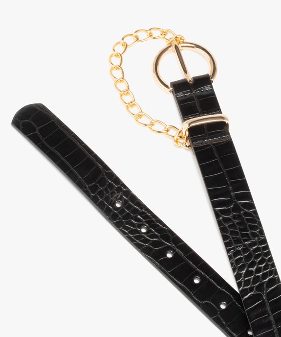 Ceinture femme avec boucle métallique et chaîne vue2 - GEMO (ACCESS) - GEMO