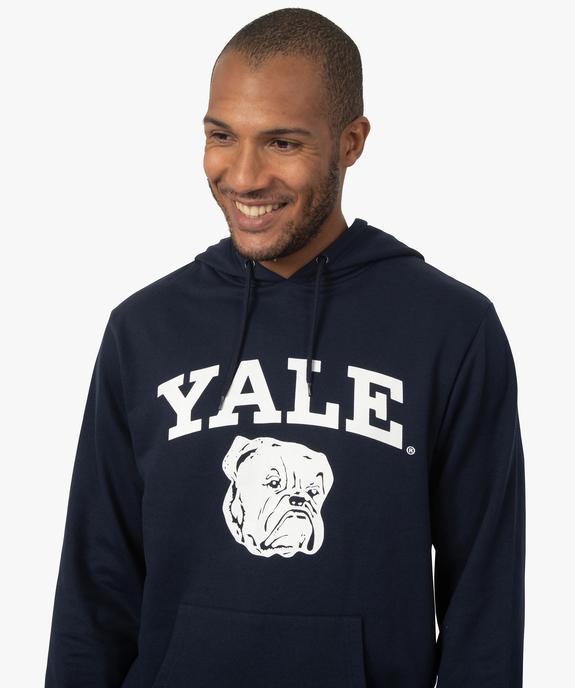 Sweat homme à capuche avec inscription contrastante vue2 - YALE - GEMO