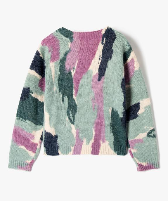 Pull fille en grosse maille imprimée vue4 - GEMO (ENFANT) - GEMO