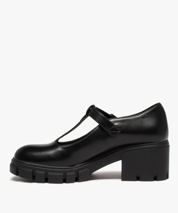 Derbies femme unis à boucle et à semelle crantée vue3 - GEMO(URBAIN) - GEMO