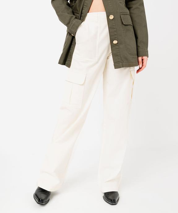 Pantalon cargo multi poches femme vue2 - GEMO 4G FEMME - GEMO