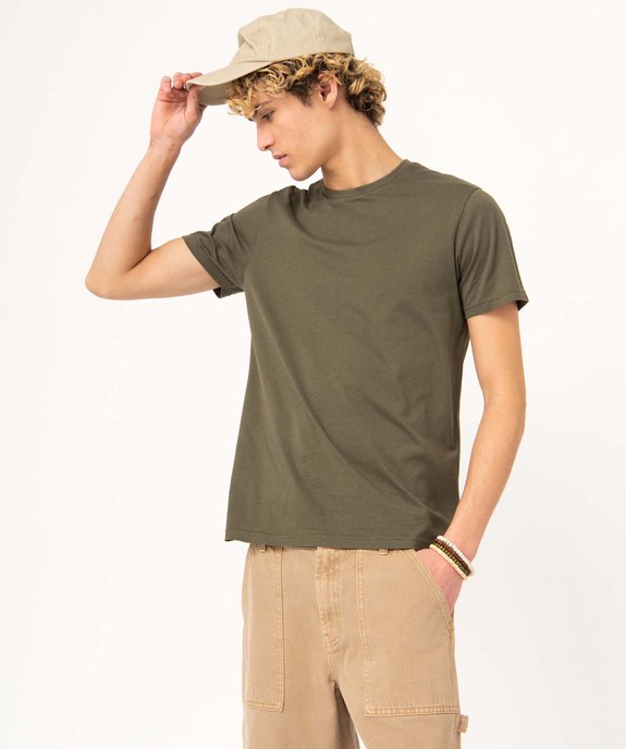 Tee-shirt à manches courtes et col rond homme vue2 - GEMO 4G HOMME - GEMO