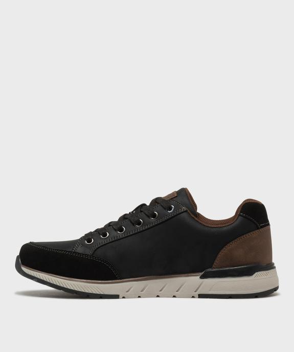 Baskets basses de ville à lacets et zip homme - Urban Steps vue3 - URBAN STEPS - GEMO