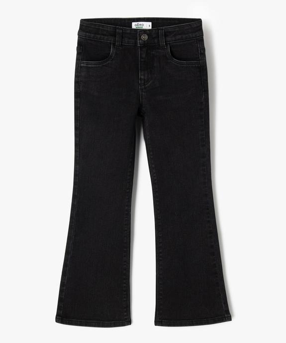 Jean Flare extensible avec ceinture ajustable fille vue1 - GEMO 4G FILLE - GEMO