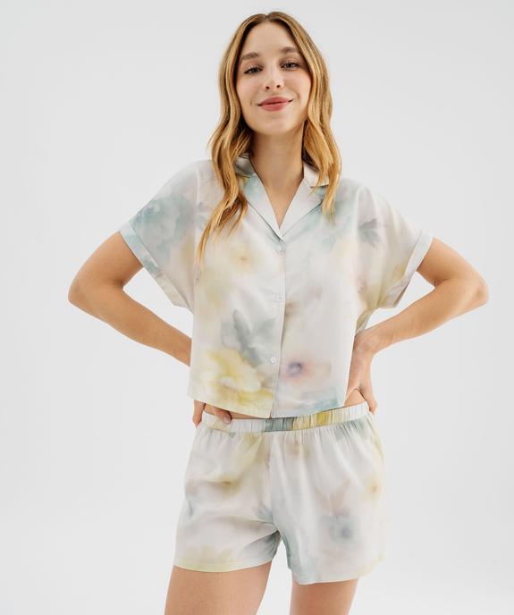 Short de pyjama ample et fluide femme vue4 - GEMO 4G FEMME - GEMO