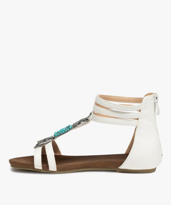 Sandales femme à talon plat et contrefort fermé vue3 - GEMO (CASUAL) - GEMO