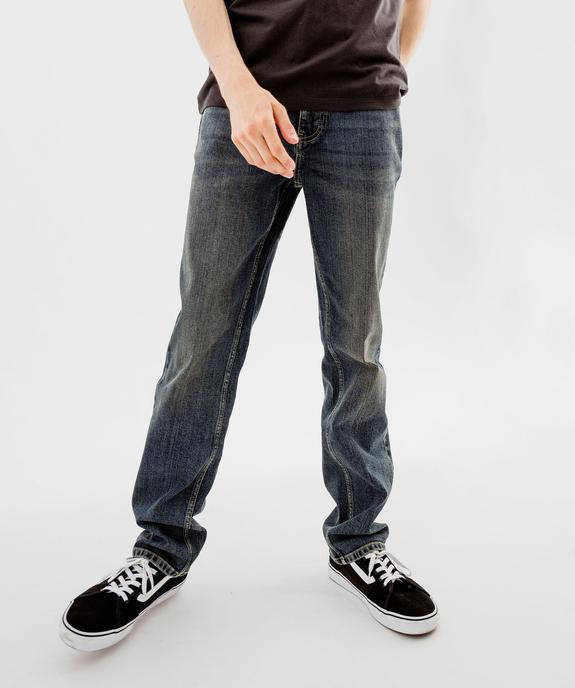 Jean coupe Regular coloris délavé homme vue1 - GEMO 4G HOMME - GEMO