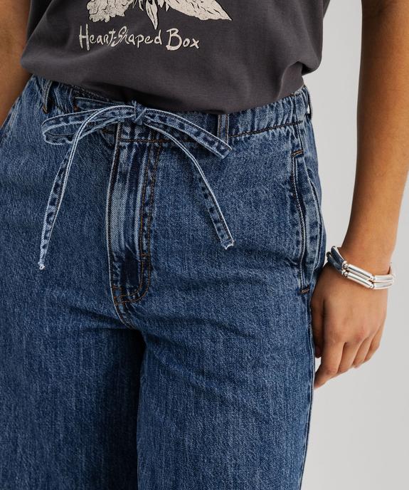 Jean wide leg taille haute élastiquée femme vue2 - GEMO 4G FEMME - GEMO