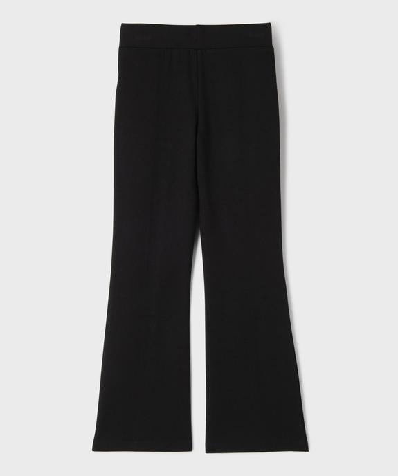 Pantalon uni coupe flare en maille extensible fille vue4 - GEMO (JUNIOR) - GEMO