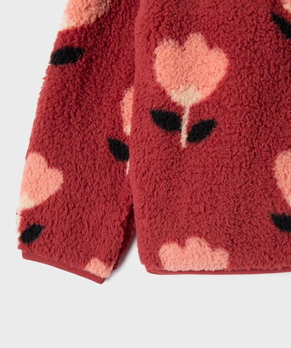 Sweat zippé à col montant en sherpa fille vue3 - GEMO (ENFANT) - GEMO