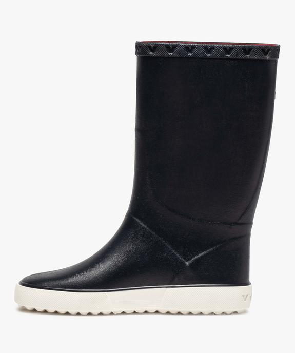 Bottes de pluie garçon unies semelle contrastée – Boatilus vue3 - BOATILUS - GEMO