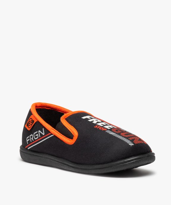 Chaussons garçon en velours imprimé – Freegun vue2 - FREEGUN - GEMO