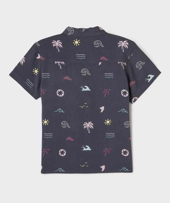 Chemise manches courtes à motifs estivaux garçon vue4 - GEMO 4G GARCON - GEMO
