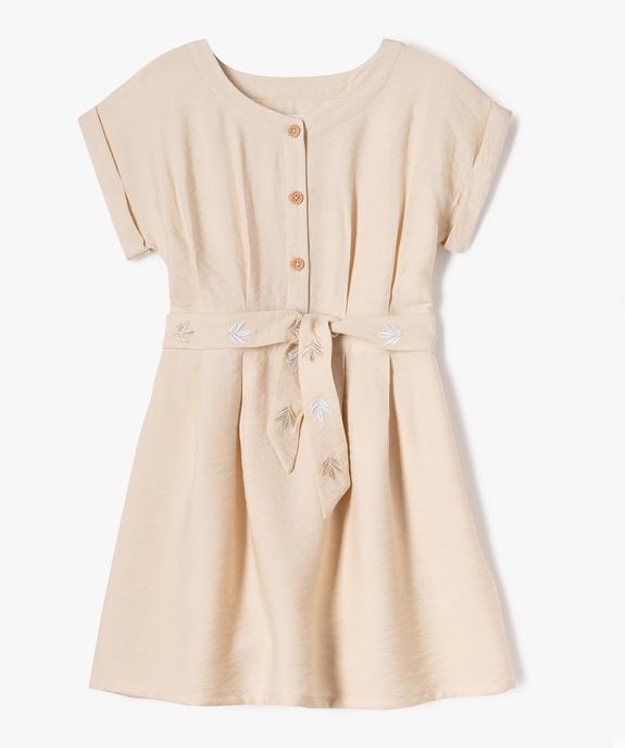 Robe fluide à manches courtes fille vue1 - GEMO 4G FILLE - GEMO