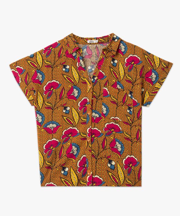 Chemise femme imprimée à manches courtes vue4 - GEMO(FEMME PAP) - GEMO