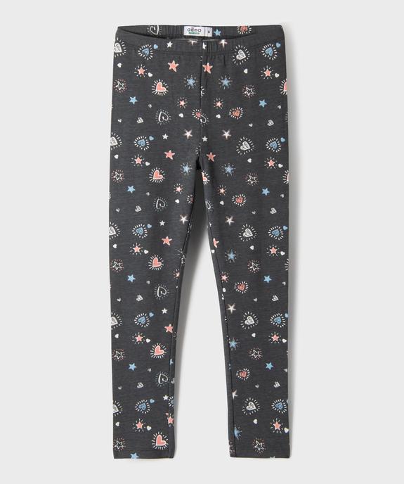 Legging imprimé en maille fine fille vue1 - GEMO 4G FILLE - GEMO
