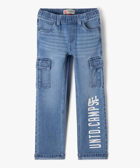 Jean cargo à taille élastique imprimé garçon - Camps United vue1 - CAMPS - GEMO