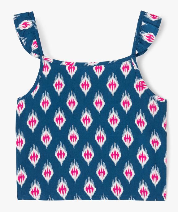 Chemise fille à bretelles et dos smocké à motifs vue1 - GEMO (ENFANT) - GEMO
