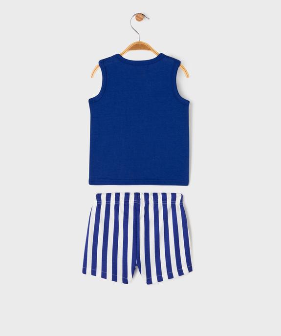 Ensemble 2 pièces short et débardeur bébé garçon vue4 - GEMO 4G BEBE - GEMO