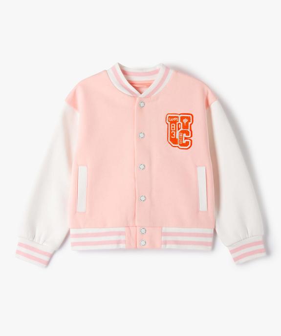 Blouson fille avec finitions bord-côte à rayures - Camps United vue1 - CAMPS UNITED - GEMO