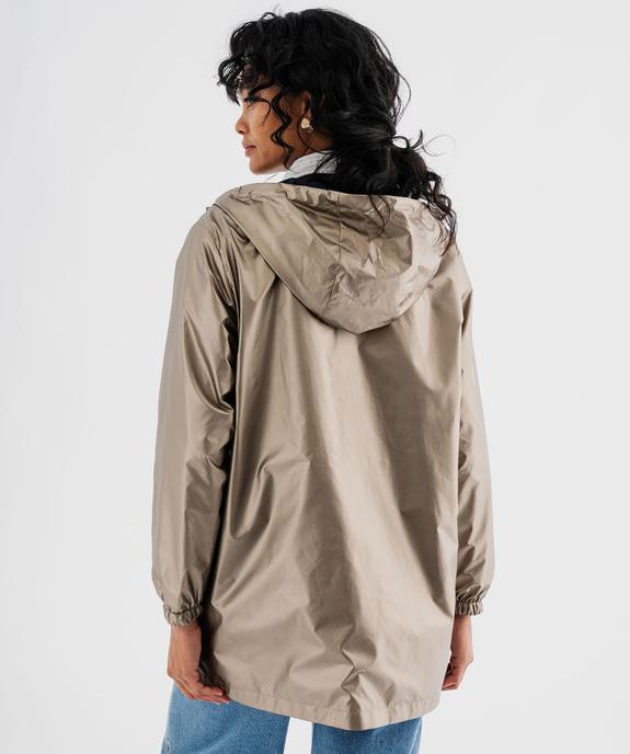 Imperméable réversible et déperlant à capuche femme vue6 - GEMO 4G FEMME - GEMO