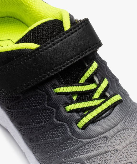 Baskets garçon running en textile avec détails fluo vue6 - GEMO (ENFANT) - GEMO
