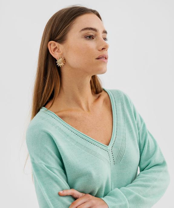Pull col V en fine maille fluide femme vue2 - GEMO(FEMME PAP) - GEMO