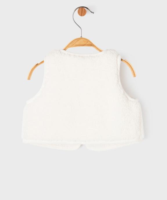 Veste sans manches en sherpa bébé vue3 - GEMO(BB COUCHE) - GEMO