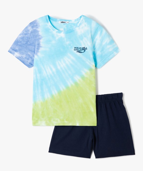 Pyjashort garçon avec effet tie and dye sur le haut vue1 - GEMO (ENFANT) - GEMO