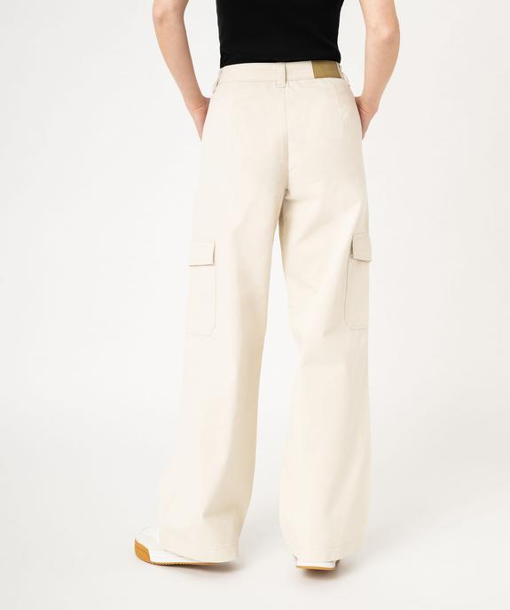 Pantalon large coupe cargo femme vue3 - GEMO 4G FEMME - GEMO