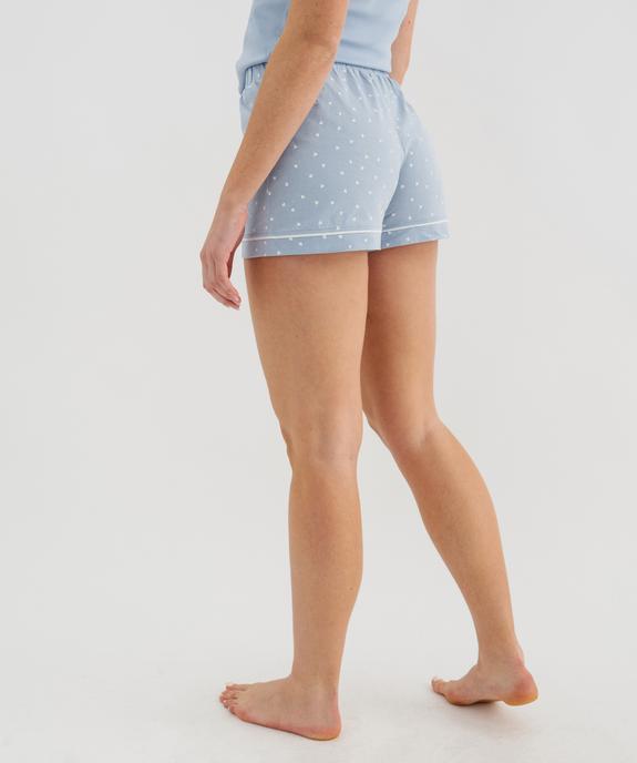 Bas de pyjama short à motifs coeurs femme vue3 - GEMO 4G FEMME - GEMO