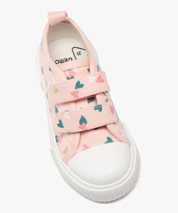 Baskets fille en toile à motifs coeur avec double scratch vue6 - LOVELY WINGS GEMO FOR GOOD - GEMO