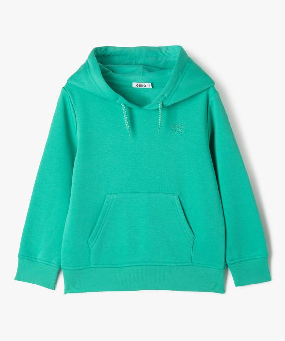 Sweat à capuche et poche kangourou uni garçon vue5 - GEMO (ENFANT) - GEMO