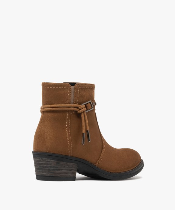 Bottines fille en suédine style santiags avec brides fantaisie vue5 - LOVELY WINGS GEMO FOR GOOD - GEMO