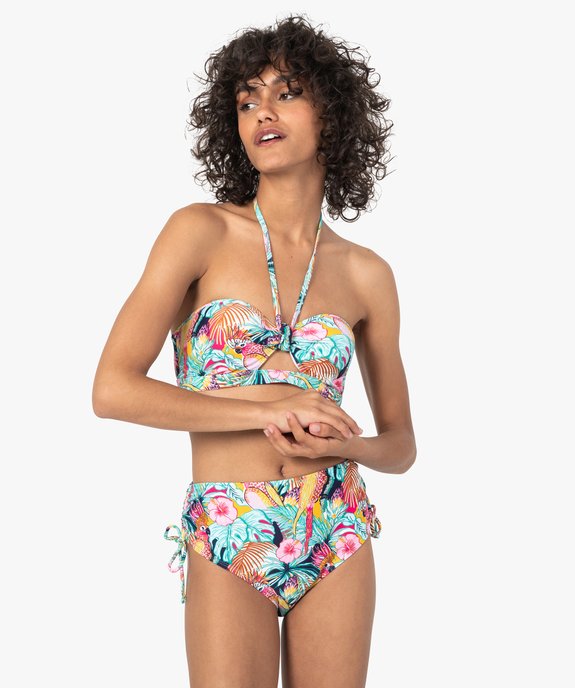 Haut de maillot de bain femme bandeau bretelles amovibles vue5 - GEMO 4G FEMME - GEMO