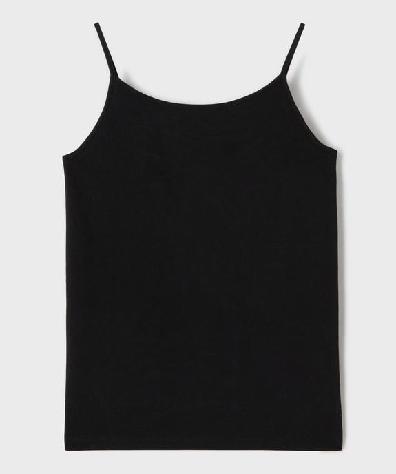 Débardeur à fines bretelles en coton stretch fille vue1 - GEMO 4G FILLE - GEMO