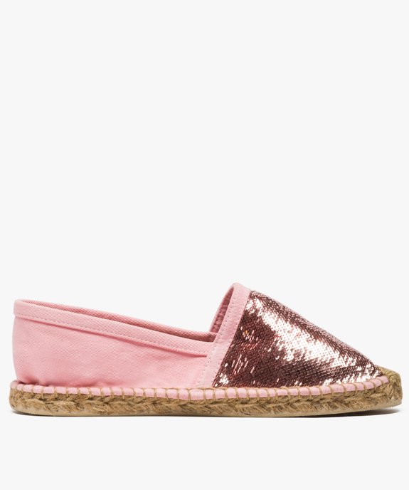 Espadrilles femme avec sequins brodés sur le dessus vue1 - GEMO (PLAGE) - GEMO