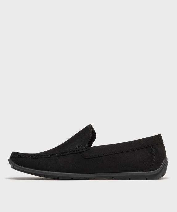 Mocassins en suédine et semelle intérieure cuir homme vue3 - URBAN STEPS - GEMO