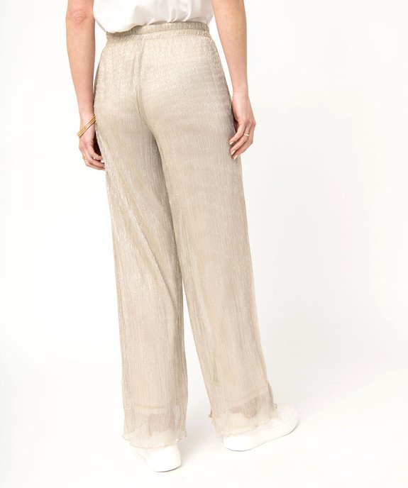 Pantalon scintillant en maille plissée femme vue3 - GEMO(FEMME PAP) - GEMO