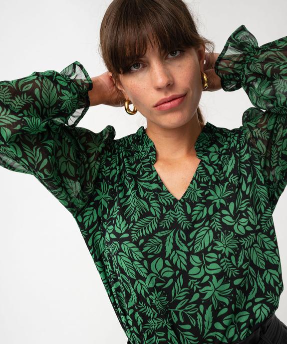 Blouse manches longues fluide imprimée fleurie femme vue2 - GEMO(FEMME PAP) - GEMO