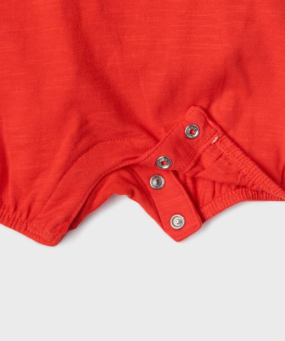 Combishort avec noeuds sur les épaules bébé fille (lot de 2) vue2 - GEMO 4G BEBE - GEMO
