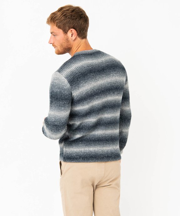 Pull en maille effet tie and dye homme