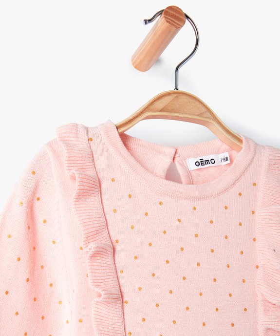 Ensemble bébé fille 2 pièces : robe + collants vue2 - GEMO(BEBE DEBT) - GEMO