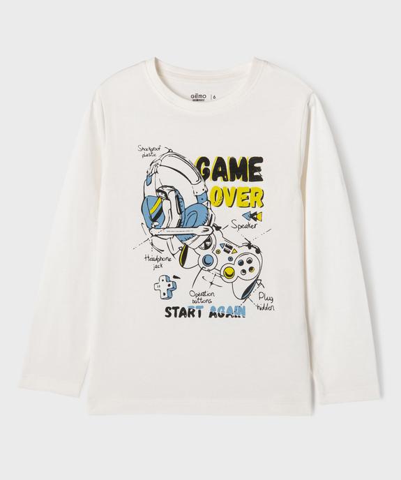 Tee-shirt manches longues avec motif sur l’avant garçon vue2 - GEMO 4G GARCON - GEMO