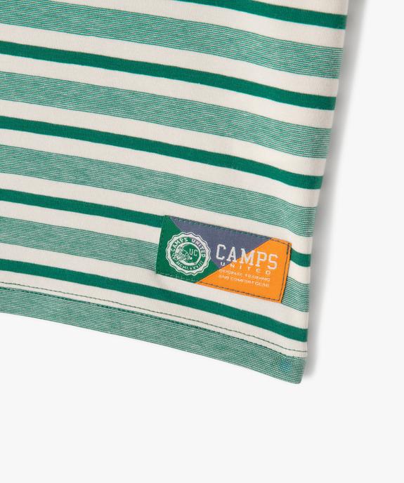Tee-shirt à manches courtes rayé garçon - Camps United vue2 - CAMPS GEMO FOR GOOD - GEMO