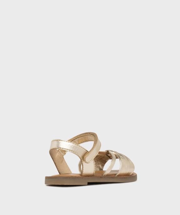 Sandales en cuir brillant avec lanière nouée fille - Lovely Wings vue4 - LOVELY WINGS GEMO FOR GOOD - GEMO