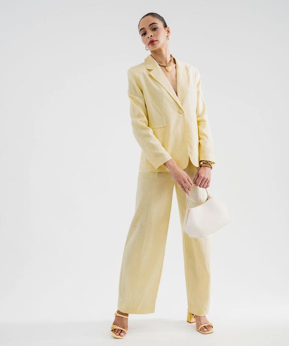 Blazer en viscose et lin femme vue4 - GEMO(FEMME PAP) - GEMO