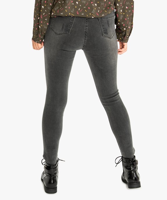 Jean skinny avec franges aux chevilles vue3 - GEMO (JEAN) - GEMO