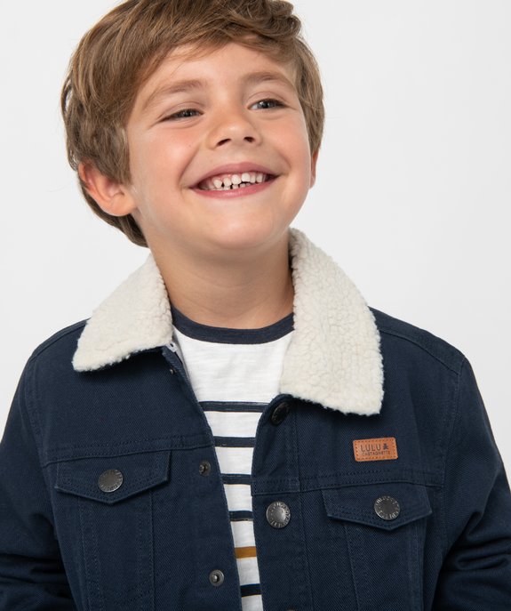 Veste garçon doublée à col original - LuluCastagnette vue1 - LULUCASTAGNETTE - GEMO