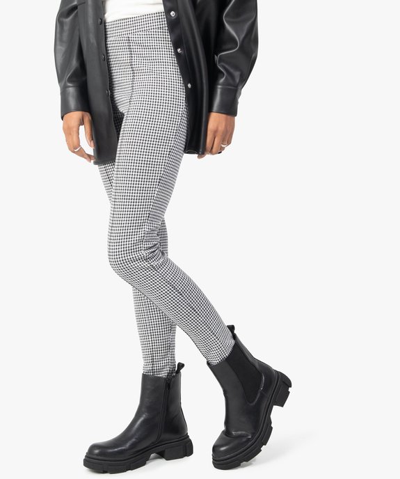 Leggings femme à motif pied de poule vue2 - GEMO(FEMME PAP) - GEMO